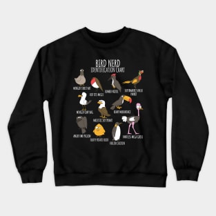 Funny Identification Chart for Bird Watchers & Ornithologists Crewneck Sweatshirt